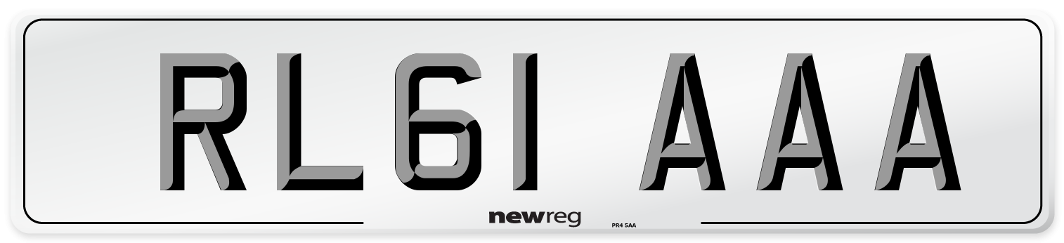 RL61 AAA Number Plate from New Reg